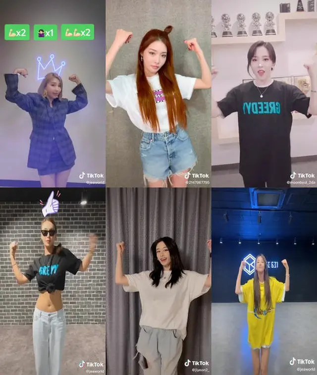 ジェア（Brown Eyed Girls）の新曲「Greedyy」チャレンジ、DARAやムンビョルなど参加（画像:OSEN）