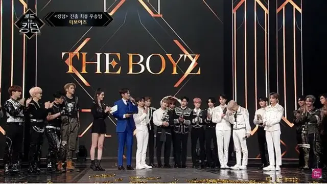 「Road to Kingdom」（Mnet）第8話で「THE BOYZ」が1位となり、「Kingdom」への進出が決定した。（画像:画面キャプチャ）