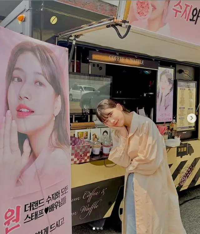 スジ（元Miss A）、「ワンダーランド」撮影現場で輝くような笑顔（画像:OSEN）