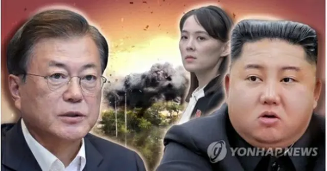 韓国の文在寅（ムン・ジェイン）大統領（左）と金委員長（イラスト）＝（聯合ニュース）