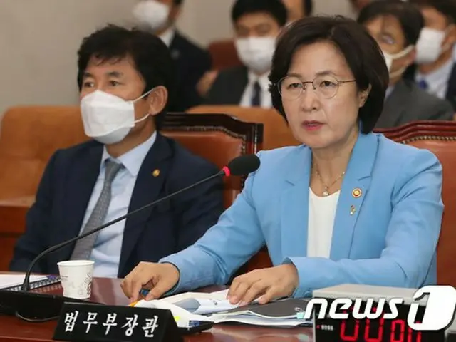 野党欠席の法制司法委員会でチュ・ミエ氏「長官が総長を指揮するのは当然」「過去には毎日事件報告」（提供:news1）