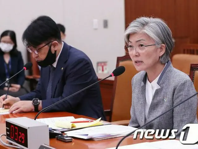 韓国の国会外交統一委員会総会に出席した康京和 韓国外相（提供:news1）