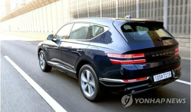 現代自動車の高級車ブランド「ジェネシス」の「ＧＶ８０」（同社提供）＝（聯合ニュース）≪転載・転用禁止≫