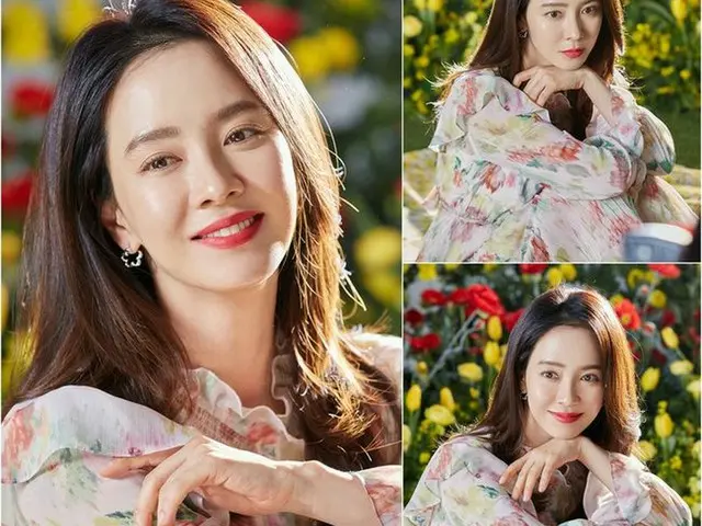 女優ソン・ジヒョがドラマのポスター撮影現場で清純なビジュアルを誇った。（提供:OSEN）