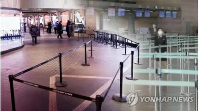 空港や街で外国人観光客の姿が見られなくなった（コラージュ）=（聯合ニュースTV）