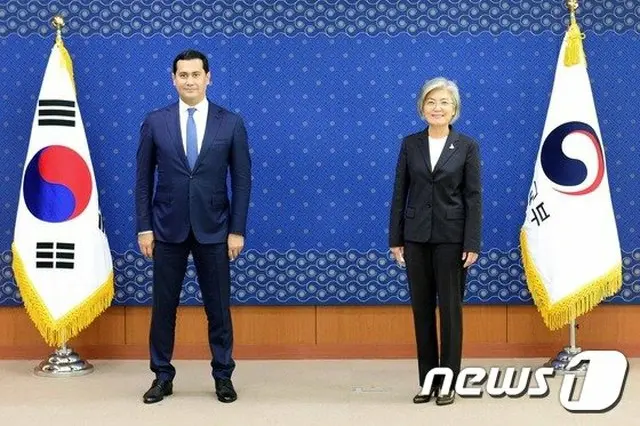 康京和長官、ウズベキスタン副首相と会談…コロナウイルス感染症の拡大以後、初の外国高官訪韓（提供:news1）