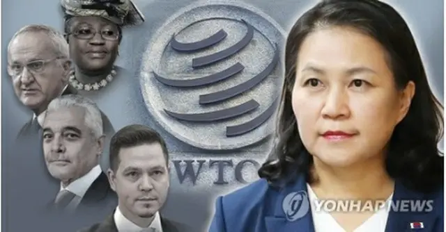 WTOの事務局長選挙に韓国の兪明希氏（右）をはじめ5カ国の候補者が出馬した（コラージュ）＝（聯合ニュース）