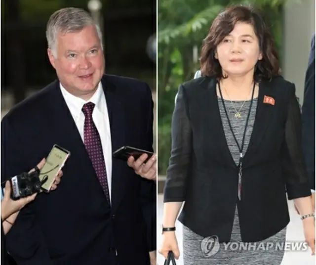 ビーガン氏（左）と崔氏（資料写真）＝（聯合ニュース）