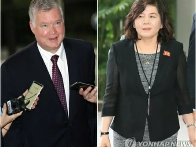 ビーガン氏（左）と崔氏（資料写真）＝（聯合ニュース）