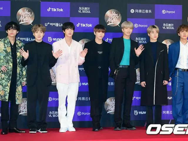 「BTS（防弾少年団）」RM、ジン、SUGA、J-HOPE、ジミン、Vが大学院生となる。（提供:OSEN）