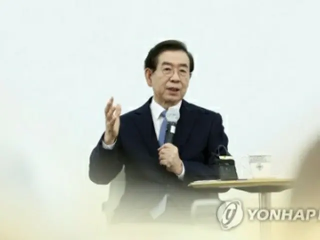 生前の朴元淳ソウル市長＝（聯合ニュースＴＶ）