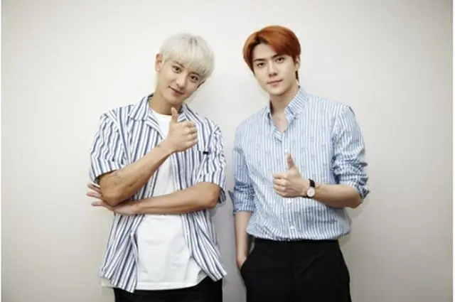 EXOのセフン（右）とチャンヨル＝（SMエンタテインメント提供）＝（聯合ニュース）≪転載・転用禁止≫