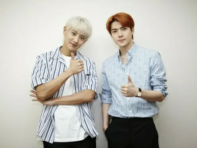 EXOのセフン（右）とチャンヨル＝（SMエンタテインメント提供）＝（聯合ニュース）≪転載・転用禁止≫