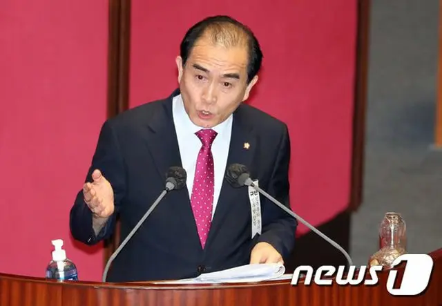 北エリート出身の韓国野党“未来統合党” テ・ヨンホ（太永浩）議員（提供:news1）