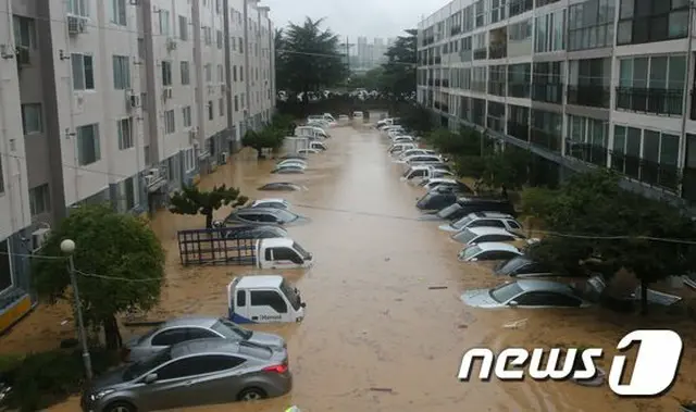 韓国中部地方で集中豪雨、大田でアパート浸水＝1人死亡（画像:news1）