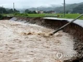 集中豪雨で２人死亡・１人不明　政府が緊急点検会議＝韓国