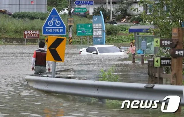 6日午前、臨津江に近い、韓国の京畿道 坡州市の様子（提供:news1）