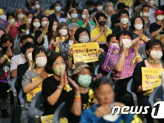 韓国ソウルで14日の“慰安婦の日”に元慰安婦支援団体が集会を開いている（提供:news1）