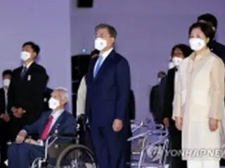 日本からの解放７５周年記念式典開催　「包容と調和の未来」強調＝韓国
