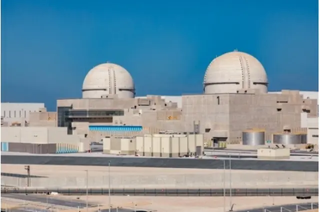 初めて送電を行ったバラカ原発（韓国電力提供）＝（聯合ニュース）≪転載・転用禁止≫