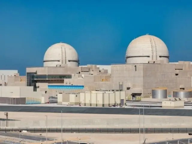 初めて送電を行ったバラカ原発（韓国電力提供）＝（聯合ニュース）≪転載・転用禁止≫