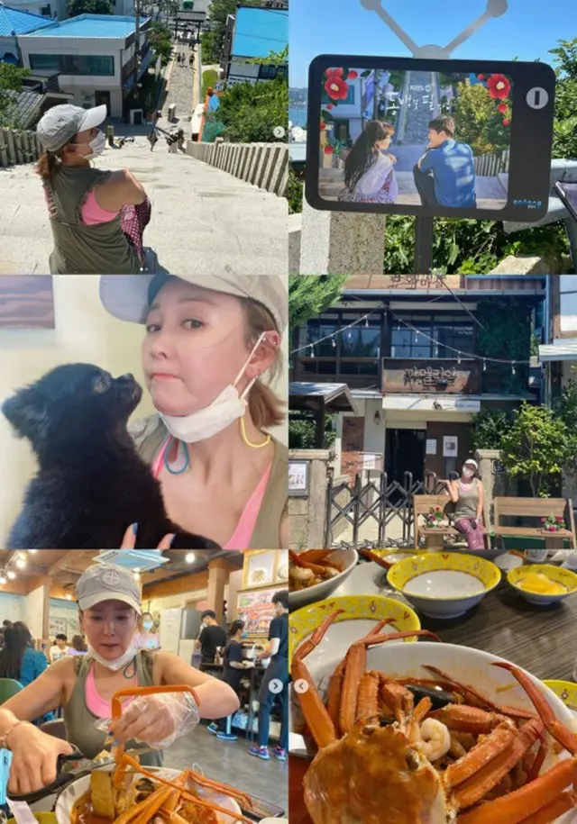 女優イ・サンア、「椿の花咲く頃」のロケ地を旅行中=チャンポン店は「あんまり...」と酷評？（提供:OSEN）