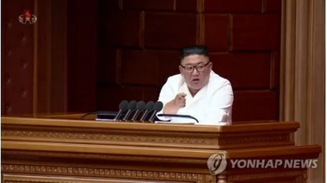 北朝鮮の金正恩（キム・ジョンウン）国務委員長（朝鮮労働党委員長）＝（朝鮮中央テレビ＝聯合ニュース）≪転載・転用禁止≫