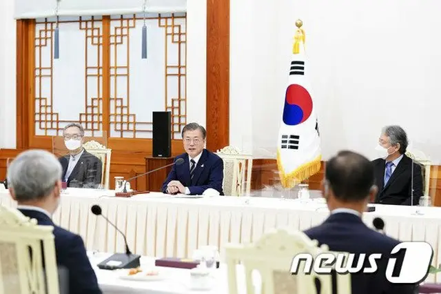27日 韓国大統領府で、文在寅大統領の主宰で、韓国教会指導者招請懇談会が開かれた（提供:news1）