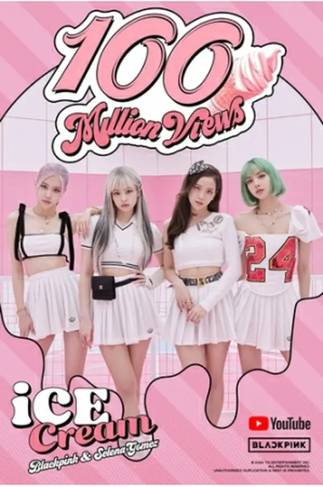 ＢＬＡＣＫＰＩＮＫの新曲「Ｉｃｅ　Ｃｒｅａｍ」のＭＶがユーチューブで再生１億回を超えた（ＹＧエンターテインメント提供）＝（聯合ニュース）≪転載・転用禁止≫