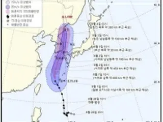 非常に強い台風９号が韓国・済州島方面へ　３日に南部上陸か