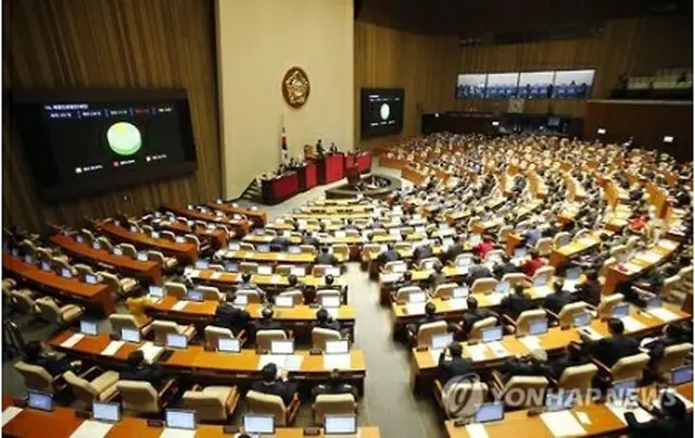 ２０１６年３月２日、北朝鮮人権法を可決した韓国国会＝（聯合ニュース）