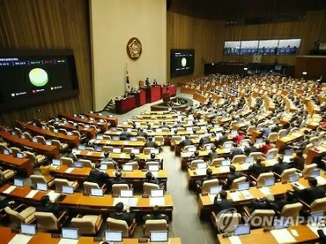 ２０１６年３月２日、北朝鮮人権法を可決した韓国国会＝（聯合ニュース）