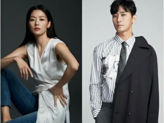 チョン・ジヒョン（左）とチュ・ジフン（所属事務所提供）＝（聯合ニュース）≪転載・転用禁止≫
