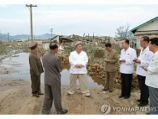 金正恩氏　台風９号の被災地視察 ＝被害に積極対応