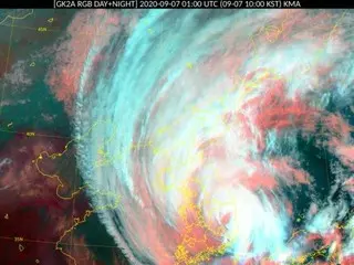 韓国気象庁、台風10号「ハイシェン」の韓国上陸を認める