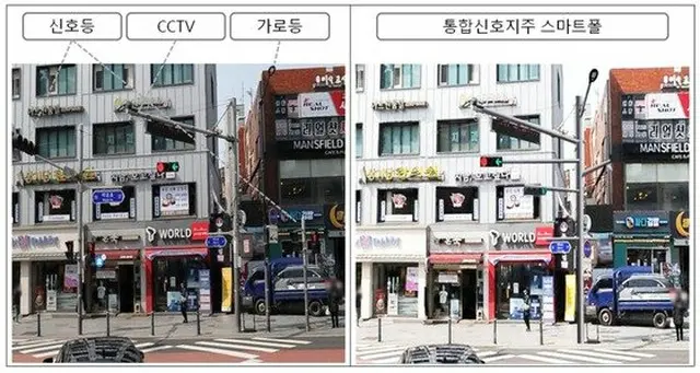 ソウル市、信号機・監視カメラ・Wi-Fiが一体化した「スマートポール」テスト設置＝韓国（画像提供:wowkorea）