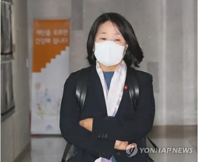 慰安婦被害者を支援する市民団体「日本軍性奴隷制問題解決のための正義記憶連帯」（正義連）の前理事長で、与党「共に民主党」の国会議員の尹美香（ユン・ミヒャン）氏=（聯合ニュース）