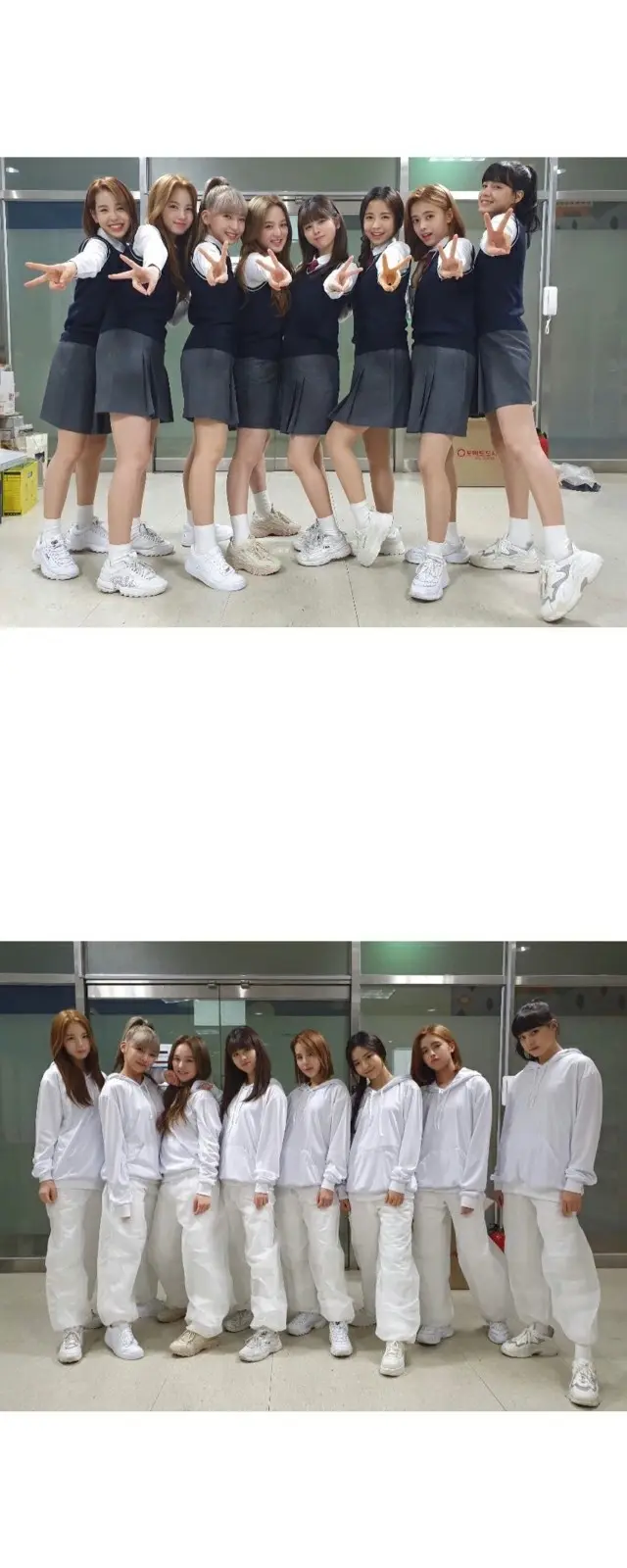 「NiziU」、制服姿からクールなオールホワイトの衣装まで…「Stray Kids」の新曲MVに出演「貴重な経験でした」（画像:「NiziU」公式インスタグラム）