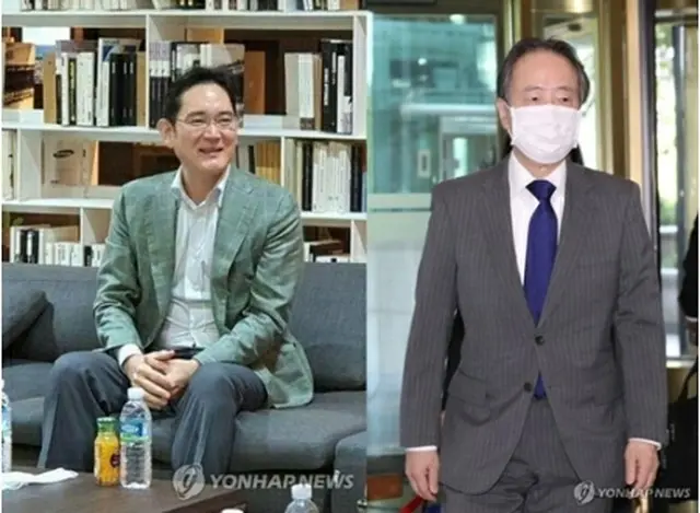 李在鎔氏（左・サムスン電子提供）と冨田浩司氏（資料写真）＝（聯合ニュース）≪転載・転用禁止≫