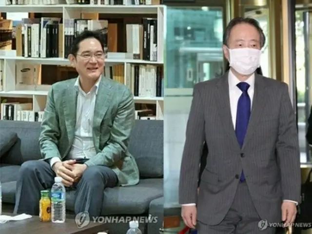 李在鎔氏（左・サムスン電子提供）と冨田浩司氏（資料写真）＝（聯合ニュース）≪転載・転用禁止≫