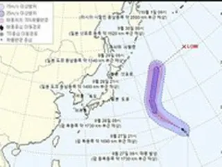 韓国気象庁、台風13号「クジラ」がグアム付近で発生、日本札幌の東側海上を経て10月1日消滅予測