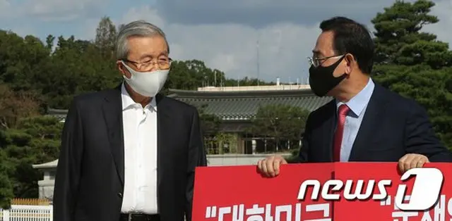 韓国最大野党“国民の力”は、韓国政府との意見の違いから、韓国大統領府の前で「リレー一人デモ」を行っている（画像提供:wowkorea）