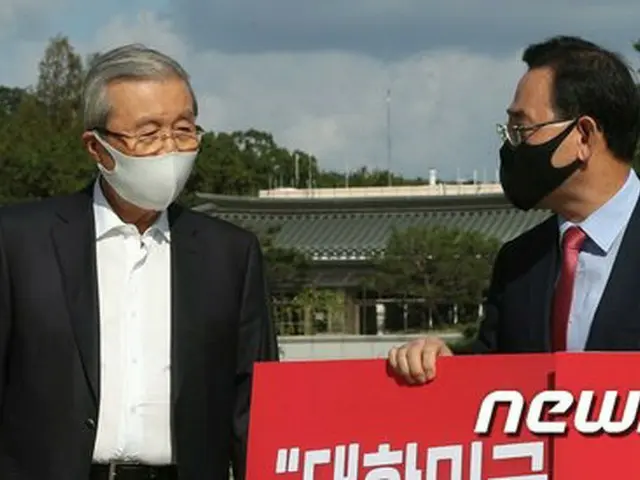 韓国最大野党“国民の力”は、韓国政府との意見の違いから、韓国大統領府の前で「リレー一人デモ」を行っている（画像提供:wowkorea）
