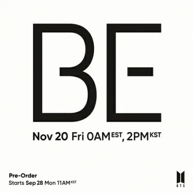 BTSが11月20日にニューアルバム「BE（Deluxe　Edition）」をリリースする（ビッグヒットエンターテインメント提供）＝（聯合ニュース）≪転載・転用禁止≫