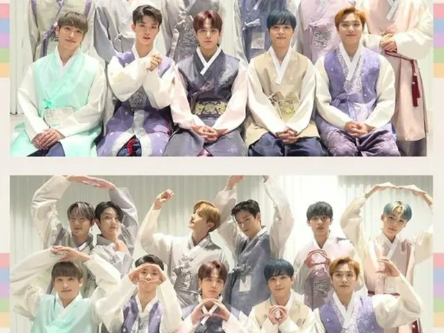 「THE BOYZ」、伝統衣装で秋夕メッセージ 「満月のように、ぎっしり詰まった連休を」（画像提供:wowkorea）