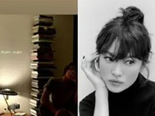 女優ソン・ヘギョ、気になっていたチュソクの様子、夜の雰囲気溢れる…携帯で顔が全部隠れる「小顔」