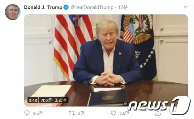 トランプ、動画に直接出演し「数日間は試験台になる」＝韓国報道（画像提供:wowkorea）