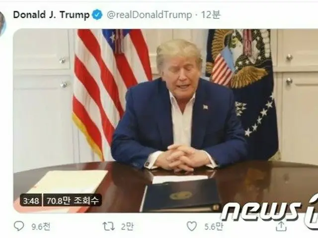トランプ、動画に直接出演し「数日間は試験台になる」＝韓国報道（画像提供:wowkorea）