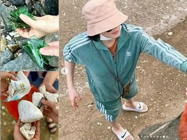 女優キム・ヘス、海辺でごみ拾い=ネットユーザーは「ごみ拾いをする姿を見て反省した」(提供:News1)