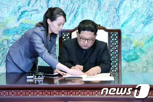 北朝鮮の金正恩 国務委員長と、金与正 朝鮮労働党第1副部長（画像提供:wowkorea）